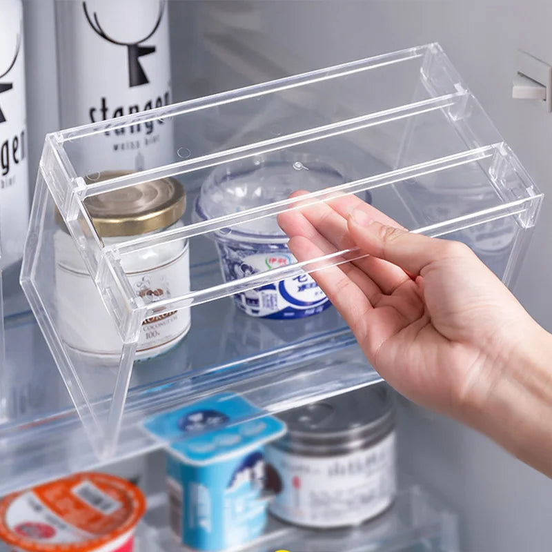 Organizador de Nevera Apilable - Bandejas Transparentes
