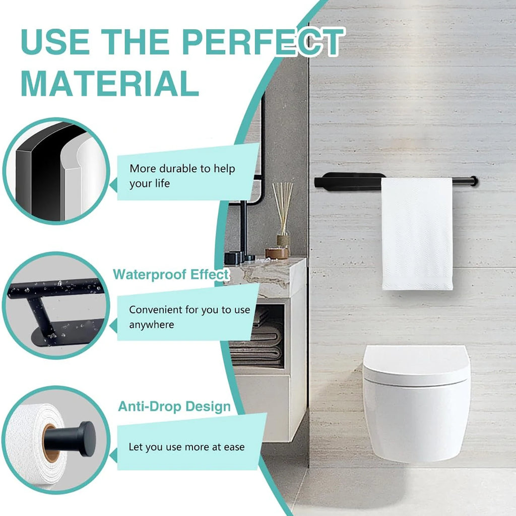 Portarrollos Adhesivo de Pared - Soporte para Papel de Cocina