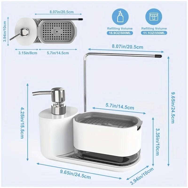 Multi-Functional Hand and Dish Soap Dispenser