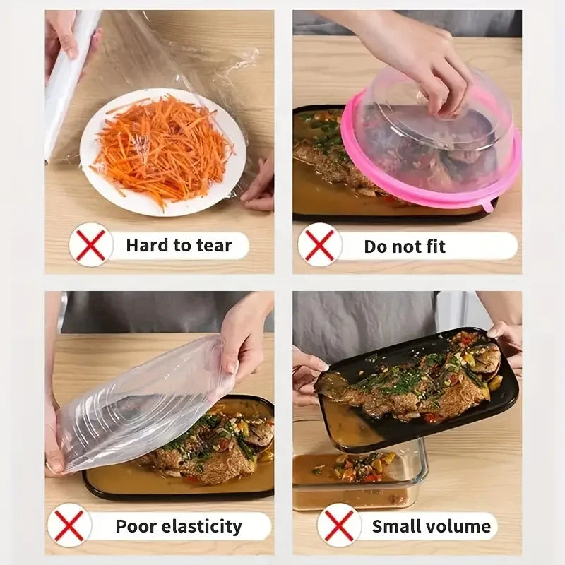 Fundas Elásticas para Tapar Alimentos - Pack de 100