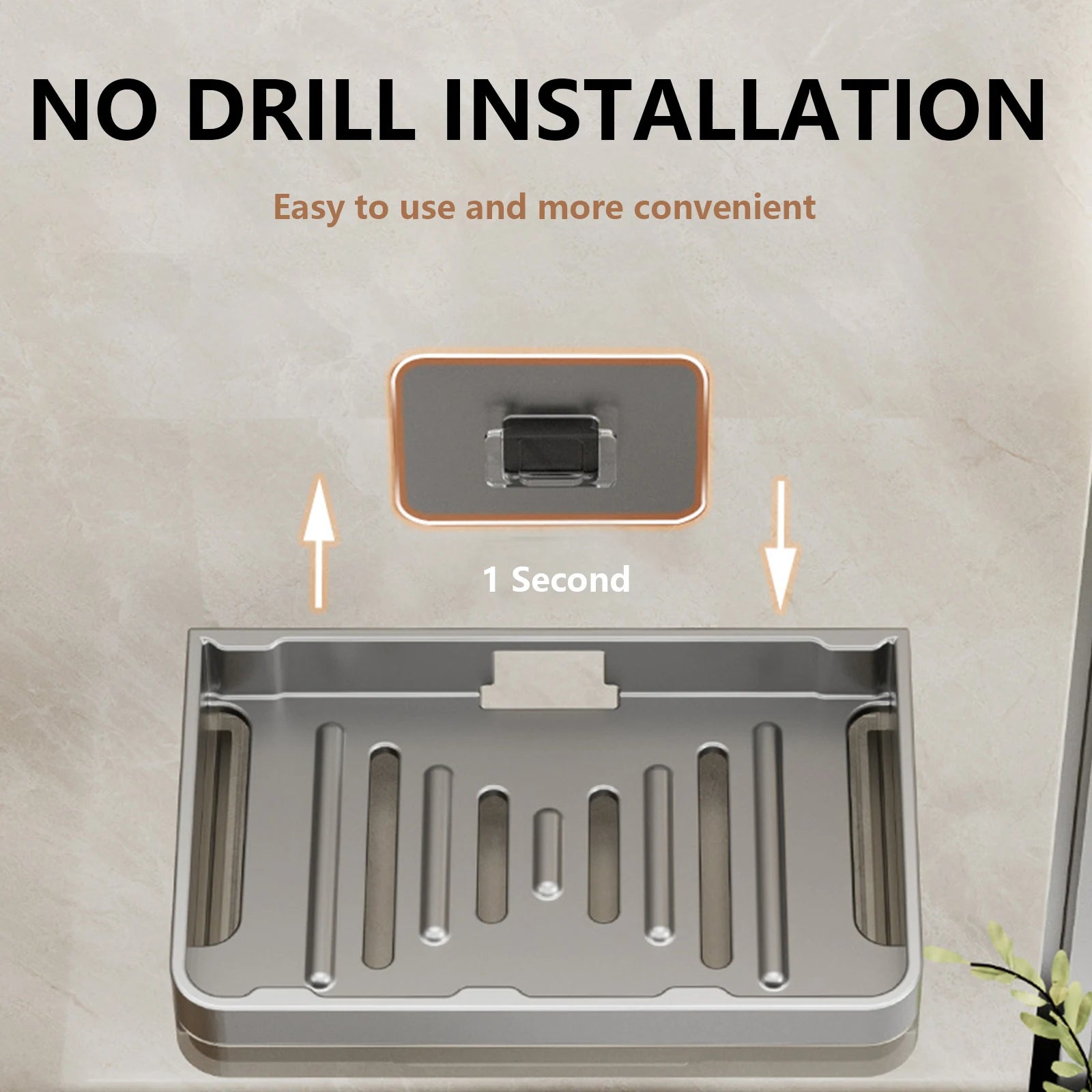 Wall Soap Dish Suction Cup for Bathroom Kitchen