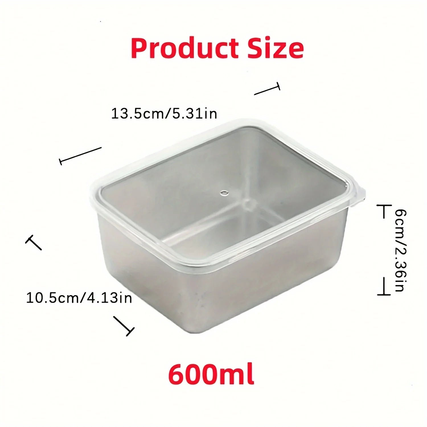 Set de 6 Recipientes de Acero Inoxidable con Tapa - Herméticos y Apilables
