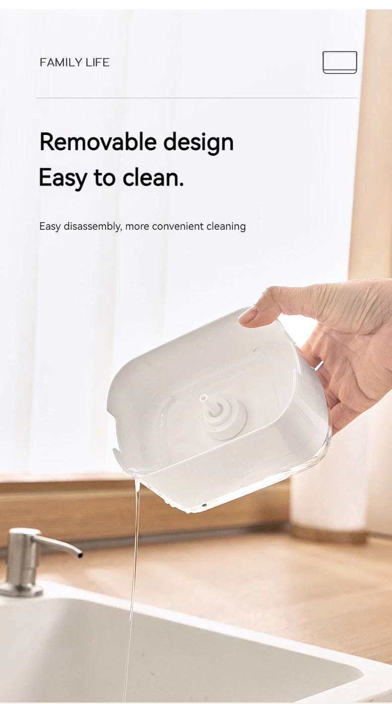 Soap Dispenser With Sponge Holder Cleaning Liquid Pump Dispenser